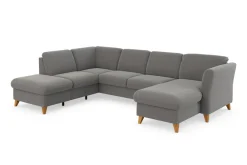Home affaire Wohnlandschaft »Trelleborg U-Form« Federkern-Polsterung, wahlweise mit Schlaffunktion und Stauraum