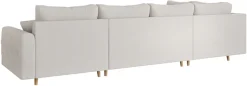 Home affaire Wohnlandschaft »CHARRE U-Form mit Ottomane, Maße B/T/H: 310/161/81 cm« feine Steppung, lose Rücken- und Zierkissen, auch in Cord und Bouclé