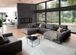 Home affaire Wohnlandschaft »Downtown XXL B/T/H: 341/223/84 cm Loungemöbel zum Relaxen« weicher Sitzkomfort, Cord-Bezug, weicher Sitzkomfort U-Form