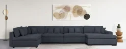 Home affaire Wohnlandschaft »Skara XXL U-Form« Lounge-Sofa XXL mit Federkern-Polsterung, in vielen Bezugsvarianten