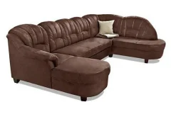 Home affaire Wohnlandschaft »Budapest, viel Platz, Breite 288cm, zeitlos und elegant, U-Form« wahlweise mit Bettfunktion