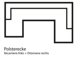 Home affaire Wohnlandschaft »Budapest, viel Platz, Breite 288cm, zeitlos und elegant, U-Form« wahlweise mit Bettfunktion