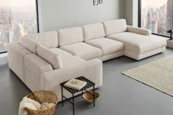 Home affaire Wohnlandschaft »Bloomfield, Mega Polsterecke, Breite 390cm, viel Platz, U-Form« In verschiedenen Größen bestellbar