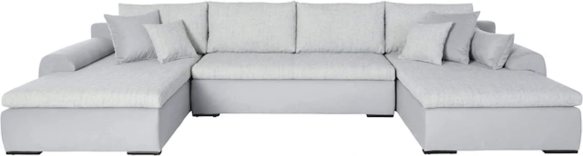 Home affaire Wohnlandschaft »Win U-Form, B: 366 cm - OTTO. Verlässliche Qualität.« Schlaffunktion, Bettkasten & 5 Zierkissen