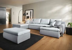 Home affaire Wohnlandschaft »Win U-Form, B: 366 cm - OTTO. Verlässliche Qualität.« Schlaffunktion, Bettkasten & 5 Zierkissen