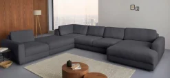 Home affaire Wohnlandschaft »Bloomfield, Mega Polsterprogramm, Breite 405cm, viel Platz, U-Form« mit extra tiefer Sitzfläche, wahlweise mit Sitztiefenverstellung