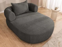 Home affaire XXL-Sessel »LUSSAC Loveseat extra tief, große Sitzfläche, Maße B/T/H: 123/158/78cm« hoher Sitzkomfort und modernes Design, Sofa ohne Bettfunktion