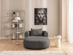 Home affaire XXL-Sessel »LUSSAC Loveseat extra tief, große Sitzfläche, Maße B/T/H: 123/158/78cm« hoher Sitzkomfort und modernes Design, Sofa ohne Bettfunktion