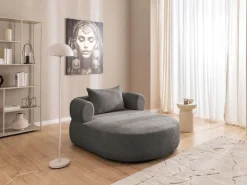 Home affaire XXL-Sessel »LUSSAC Loveseat extra tief, große Sitzfläche, Maße B/T/H: 123/158/78cm« hoher Sitzkomfort und modernes Design, Sofa ohne Bettfunktion