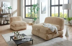 Home affaire XXL-Sessel »Pia« Loungesessel in Megacord, 2 Größen, Schlaffunktion und Pouf-Funktion