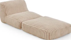 Home affaire XXL-Sessel »Pia« Loungesessel in Megacord, 2 Größen, Schlaffunktion und Pouf-Funktion