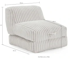 Home affaire XXL-Sessel »Pia« Loungesessel in Megacord, 2 Größen, Schlaffunktion und Pouf-Funktion