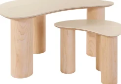 homsy by Ana Johnson Couchtisch »Laysy« Set, 2 Stk. tlg. mit einer Keramikplatte und massiven Eschenholzbeinen