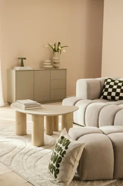 homsy by Ana Johnson Couchtisch »Laysy« Set, 2 Stk. tlg. mit einer Keramikplatte und massiven Eschenholzbeinen