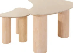 homsy by Ana Johnson Couchtisch »Laysy« Set, 2 Stk. tlg. mit einer Keramikplatte und massiven Eschenholzbeinen