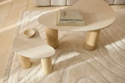 homsy by Ana Johnson Couchtisch »Laysy« Set, 2 Stk. tlg. mit einer Keramikplatte und massiven Eschenholzbeinen