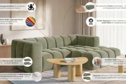 homsy by Ana Johnson Ecksofa »»L« BOUBELLE L-Form, Design-Sofa, Bubble-Optik, Breite 247 cm« hoher Sitzkomfort dank Wellenunterfederung, L Sitztiefe 63 cm