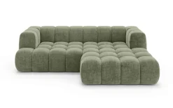 homsy by Ana Johnson Ecksofa »»XL« BOUBELLE L-Form extra tief, Design: Bubble-Optik, Breite 247cm« hoher Sitzkomfort dank Wellenunterfederung, XL Sitztiefe 100 cm
