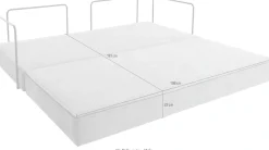 homsy by Ana Johnson Schlafsofa »Folda Dauerschläfer, B: 206 cm, Liegefl. 181x198 cm« mit Bett-/Schlaffunktion, inkl. 1x Zierkissen, Tonnentaschenfederkern