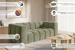 homsy by Ana Johnson 3-Sitzer »»L« BOUBELLE Design-Sofa, Bubble-Optik, Breite 217 cm« hoher Sitzkomfort dank Wellenunterfederung, L Sitztiefe 63 cm
