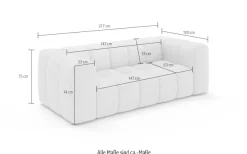 homsy by Ana Johnson 3-Sitzer »»L« BOUBELLE Design-Sofa, Bubble-Optik, Breite 217 cm« hoher Sitzkomfort dank Wellenunterfederung, L Sitztiefe 63 cm