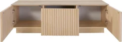 homsy by Ana Johnson TV-Schrank »Solva« Holzoptik aus Esche, geriffelte Front, Keramikplatte, Breite 138 cm