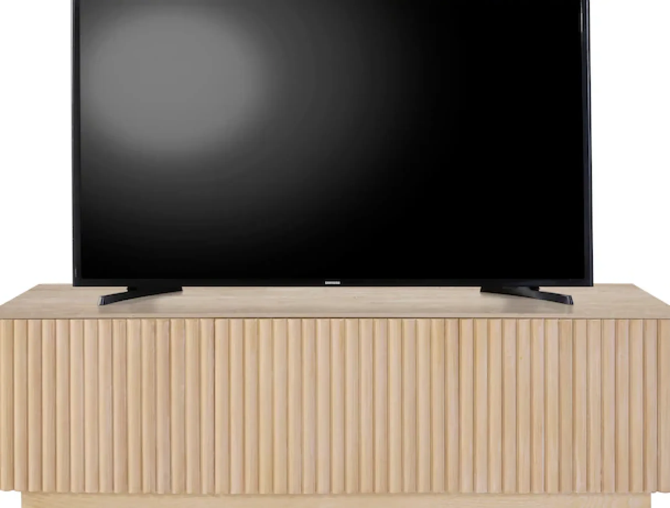 homsy by Ana Johnson TV-Schrank »Solva« Holzoptik aus Esche, geriffelte Front, Keramikplatte, Breite 138 cm