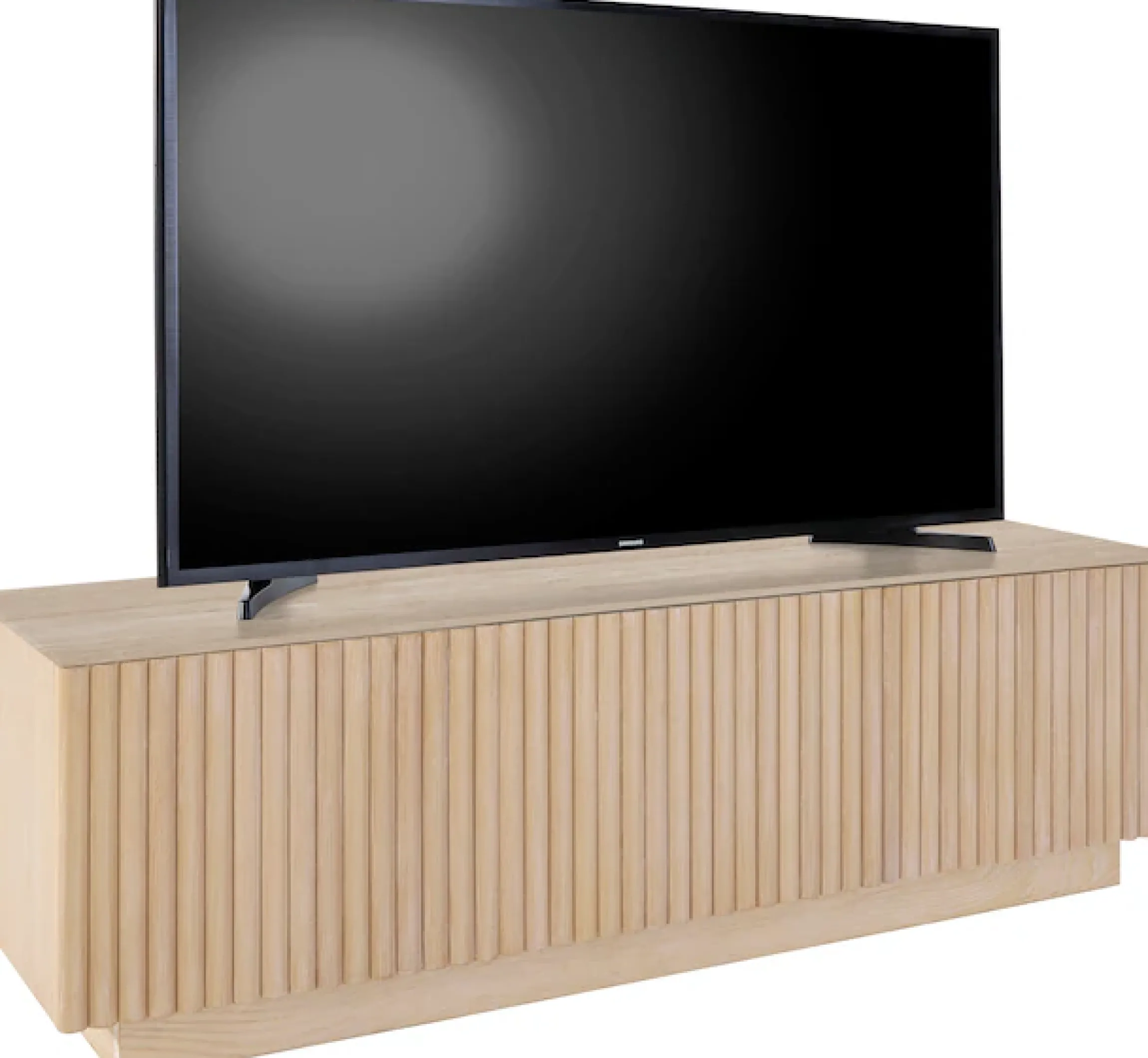 homsy by Ana Johnson TV-Schrank »Solva« Holzoptik aus Esche, geriffelte Front, Keramikplatte, Breite 138 cm