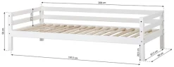Hoppekids Daybett »Kinderbett ECO Dream, Einzelbett, Juniorbett 90x200« Bett,Weiß, Grün, Blau, Rosa, Grau