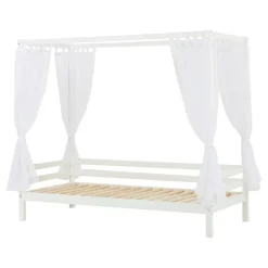 Hoppekids Himmelbett »ECO Dream Kinder/ Prinzessinnenbett 90x200cm, H= 182 cm, Kiefer massiv« wahlweise mit Gästebett oder Schubkästen