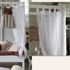 Hoppekids Himmelbett »ECO Dream Kinder/ Prinzessinnenbett 90x200cm, H= 182 cm, Kiefer massiv« wahlweise mit Gästebett oder Schubkästen