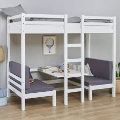 Hoppekids Hochbett »ECO Dream, Kinderbett mit Funktion - Praktisch & flexibel« Unteres Bett nutzbar als Bett oder Sitzgruppe. 90x200