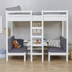 Hoppekids Hochbett »ECO Dream, Kinderbett mit Funktion - Praktisch & flexibel« Unteres Bett nutzbar als Bett oder Sitzgruppe. 90x200