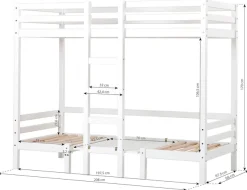 Hoppekids Hochbett »ECO Dream, Kinderbett mit Funktion - Praktisch & flexibel« Unteres Bett nutzbar als Bett oder Sitzgruppe. 90x200