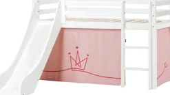 Hoppekids Hochbett »«Princess»« Rutsche & Vorhang Rosa und viel Auswahl