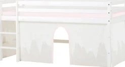 Hoppekids Hochbett »«Winter Wonderland»« Set,90x200, umbaubar mit Vorhang-Set Winter