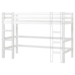 Hoppekids Hochbett »Winter Wonderland» 90x200cm mit Vorhang & Matratze« Set,FSC® zert Massivholz, 10 Jahre Garantie auf Fertigungsfehler