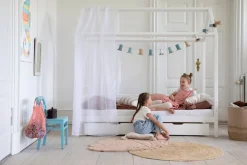 Hoppekids Kinderbett »ECO Dream« Hausbett mit Dach 90x200 massiv weiß