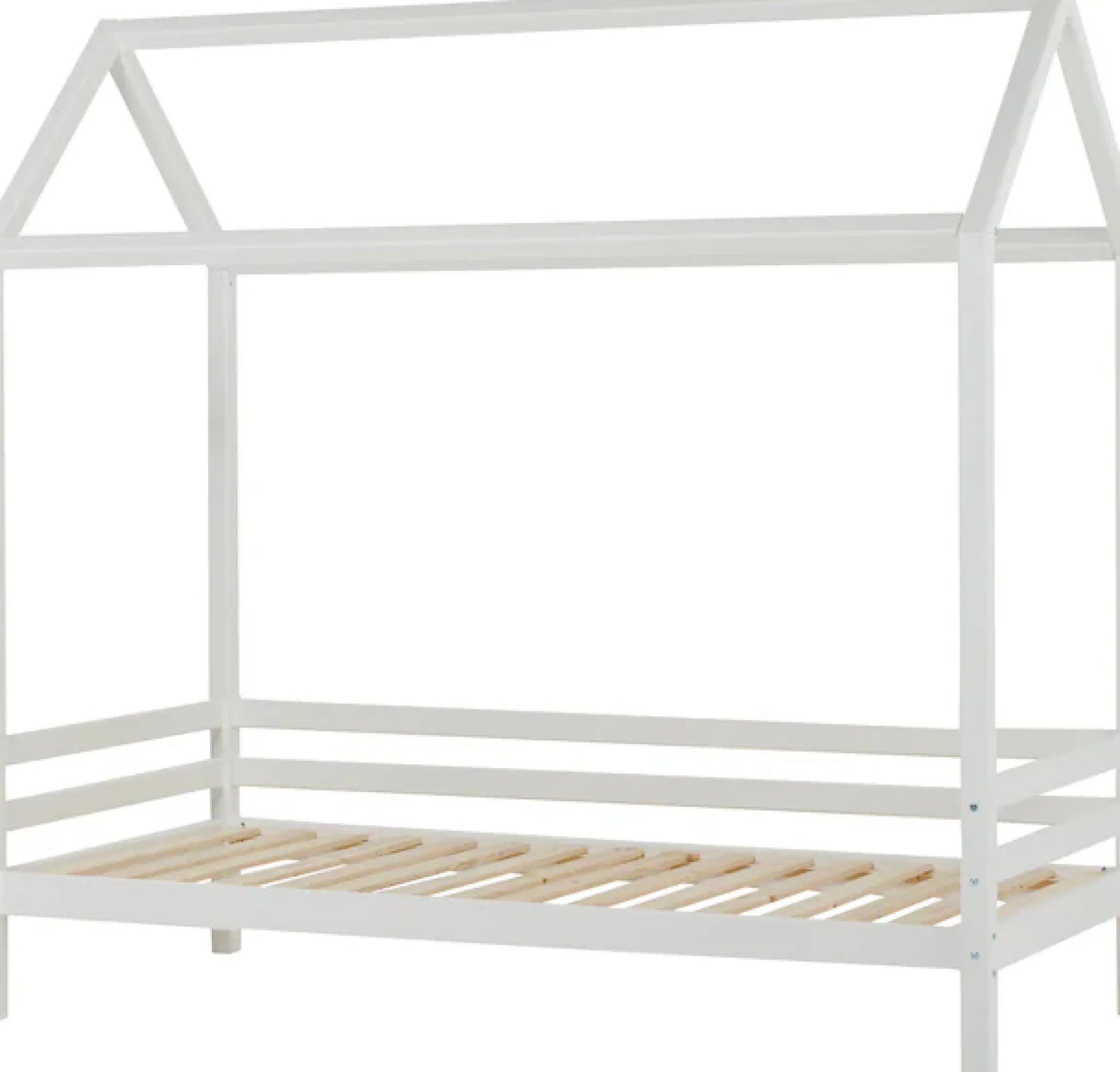 Hoppekids Kinderbett »ECO Dream« Hausbett mit Dach 90x200 massiv weiß
