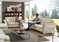 HUKLA 2,5-Sitzer »HU-SF15058 Ledersofa, Breite 194 cm« aus Leder, optional Kopfstütze u. WallAway-Funktion