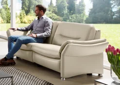 HUKLA 2,5-Sitzer »HU-SF15058 Ledersofa, Breite 194 cm« aus Leder, optional Kopfstütze u. WallAway-Funktion
