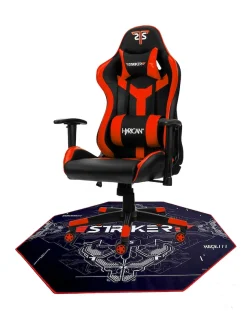 Hyrican Gaming-Stuhl »Striker Gaming-Stuhl "Copilot" Gamingstuhl + Stuhlunterlage« () Bodenschutzmatte 1100x1100x2mm