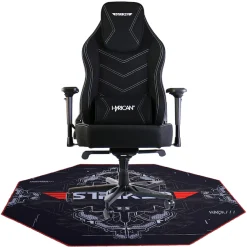 Hyrican Gaming-Stuhl »Striker "Runner" ergonomischer Gamingstuhl, Schreibtischstuhl« (Set) inklusive Bodenschutzmatte 1100x1100x2mm