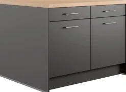 IMPULS KÜCHEN Kücheninsel »Kopenhagen, flexibel stellbar, Schubkästen mit Soft-Close« Set,vormontiert, mit integriertem Sitzplatz auf einer Seite, Breite 123 cm
