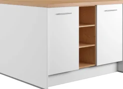 IMPULS KÜCHEN Kücheninsel »Kopenhagen, flexibel stellbar, Schubkästen mit Soft-Close« Set,vormontiert, mit Stauraum auf beiden Seiten, Breite 123 cm