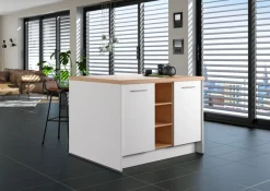 IMPULS KÜCHEN Kücheninsel »Kopenhagen, flexibel stellbar, Schubkästen mit Soft-Close« Set,vormontiert, mit Stauraum auf beiden Seiten, Breite 123 cm