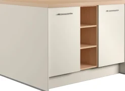 IMPULS KÜCHEN Kücheninsel »Kopenhagen, flexibel stellbar« Set,vormontiert, mit integriertem Sitzplatz auf einer Seite, Breite 123 cm