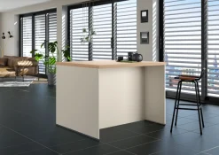 IMPULS KÜCHEN Kücheninsel »Kopenhagen, flexibel stellbar« Set,vormontiert, mit integriertem Sitzplatz auf einer Seite, Breite 123 cm