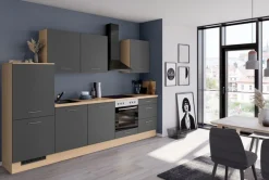 IMPULS KÜCHEN Küchenzeile »"Kopenhagen", Ausrichtung wählbar, Schubkästen mit Soft-Close« Set,vormontiert, wahlweise mit E-Geräten, Breite 300 cm