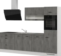 IMPULS KÜCHEN Küchenzeile »Prag, Ausrichtung wählbar, Schubkästen mit Soft-Close« Set,vormontiert, in verschiedenen Farben erhältlich, Breite 300 cm